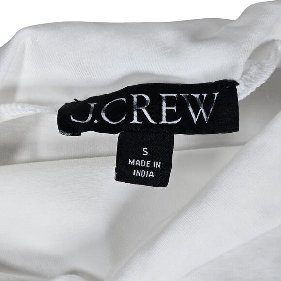 J. Crew Fitted mockneck tank top in stretch cotton blend White S BY373 - Picture 3 of 8